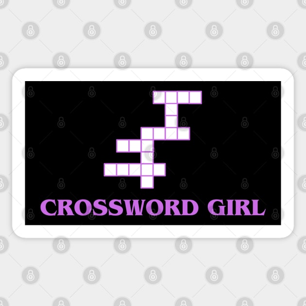 Crossword Girl Sticker by HobbyAndArt